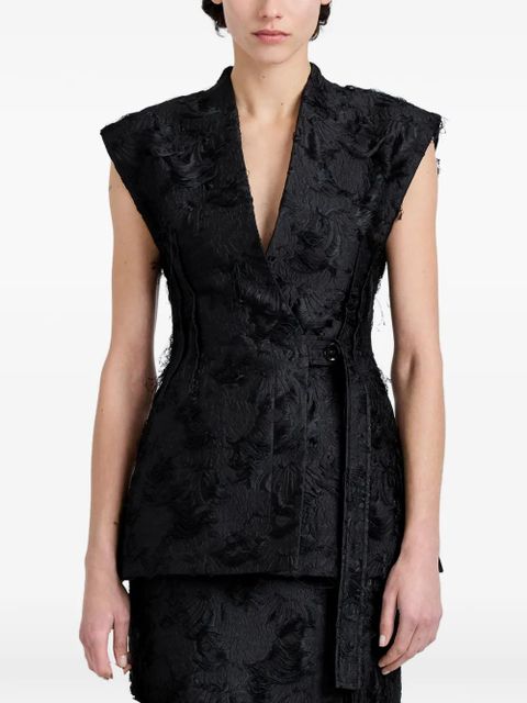Proenza Schouler Cindle jacquard gillet - Black