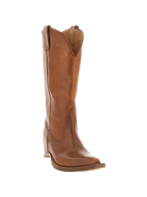 Maison Margiela Heel-Less leather boots - Brown - zdjęcie produktu nr 2