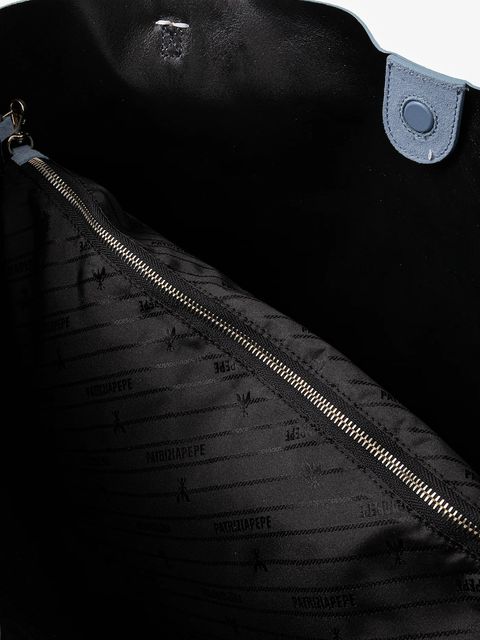 Patrizia Pepe torebka skórzana dwustronna kolor niebieski 2B0130 L153