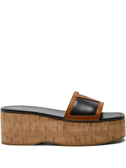 Valentino Garavani Viva Superstar cork platform sandals - Black - zdjęcie produktu nr 1