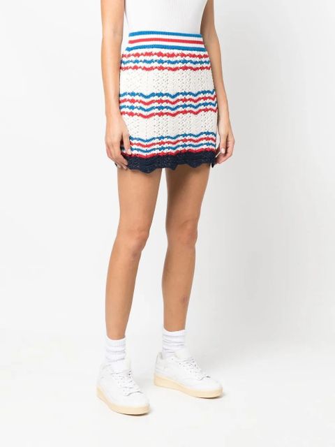 Casablanca crochet mini skirt - White