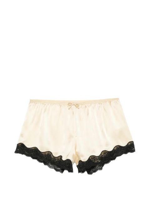 ROTATE BIRGER CHRISTENSEN lace-trim bow-detail shorts - Neutrals - zdjęcie produktu nr 1