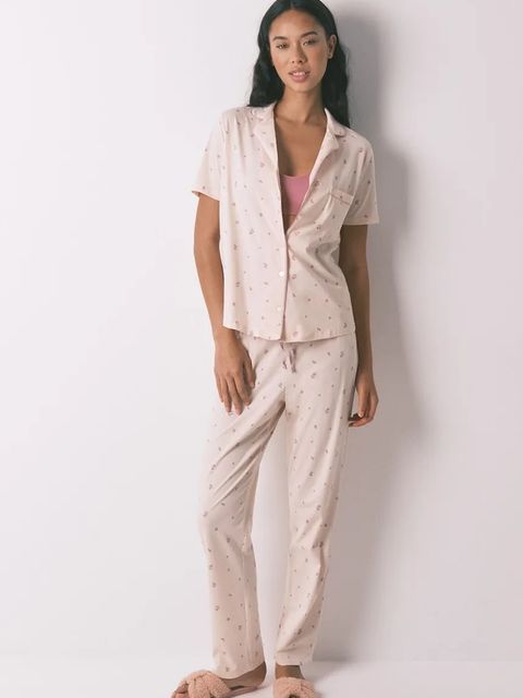 women'secret piżama bawełniana damska kolor różowy bawełniana 3592429 - zdjęcie produktu nr 1