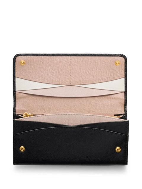 Prada large Saffiano leather wallet - Black