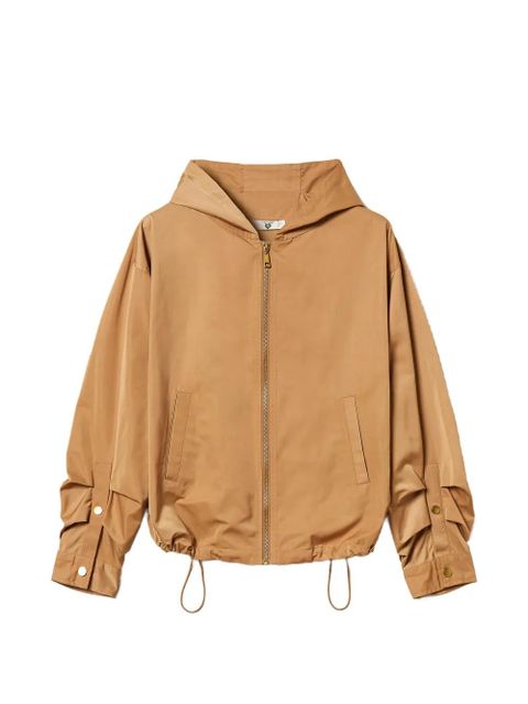 TWINSET pleat-detail taffeta jacket - Neutrals - zdjęcie produktu nr 1