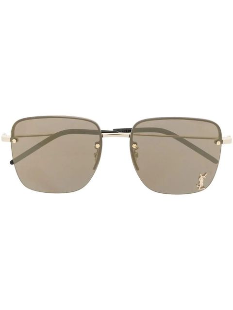 Saint Laurent Eyewear Monogram SL312M frameless sunglasses - Black - zdjęcie produktu nr 1