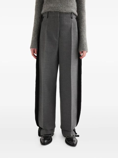 Jil Sander contrast-panel tailored trousers - Grey - zdjęcie produktu nr 2
