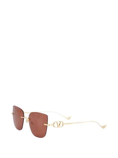 Valentino Garavani VLogo rimless square-frame sunglasses - Gold - zdjęcie produktu nr 2