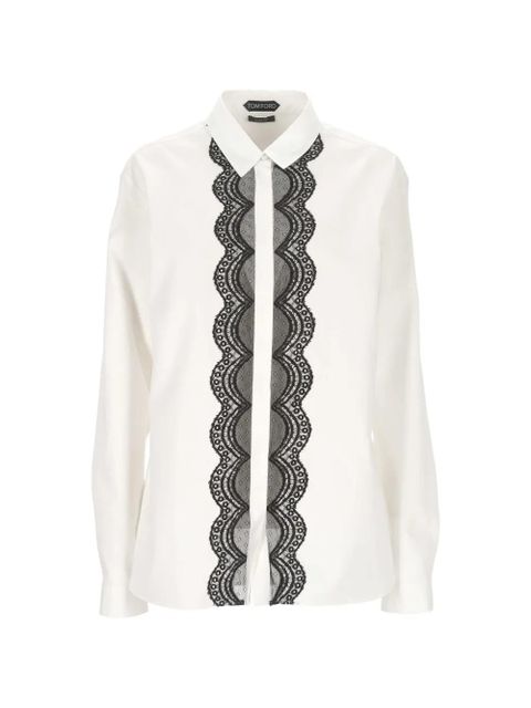 TOM FORD lace-detail shirt - White - zdjęcie produktu nr 1