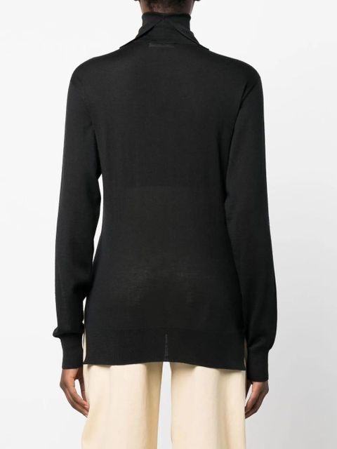 Jil Sander roll-neck long-sleeve jumper - Black
