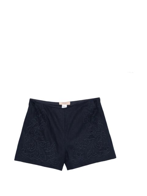 TWINSET embroidered mini shorts - Blue - zdjęcie produktu nr 1