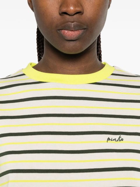 PINKO striped cotton sweater - Neutrals