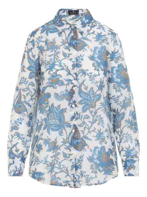 ETRO floral-print buttoned shirt - White - zdjęcie produktu nr 1