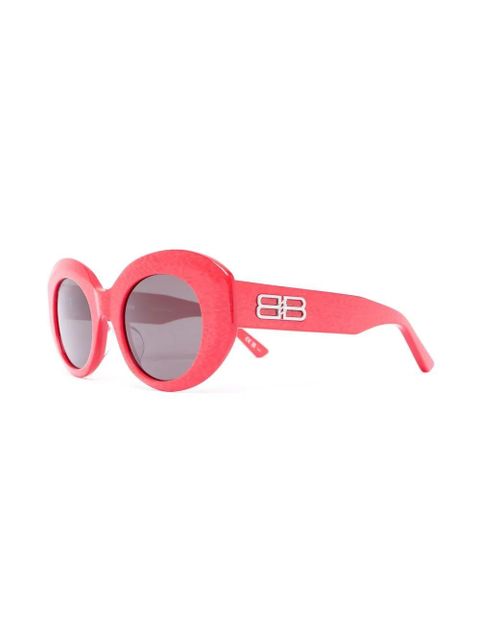 Balenciaga Eyewear oversized round-frame sunglasses - Red - zdjęcie produktu nr 2