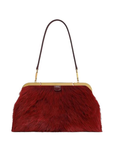 Dolce & Gabbana Amanda handbag in sheepskin and crocodile leather - Red