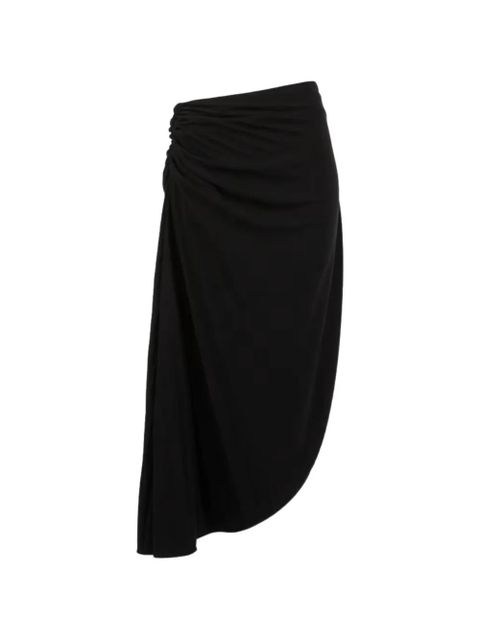 TWINSET gathered slit midi skirt - Black - zdjęcie produktu nr 1