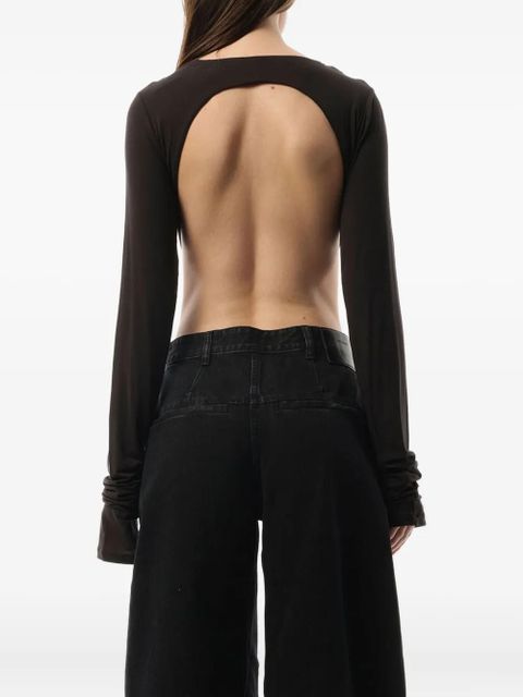 ENTIRE STUDIOS cutout long-sleeve bodysuit - Brown