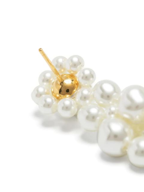 Simone Rocha Mini Cluster faux-pearl drop earrings - White
