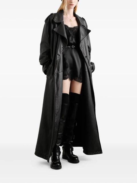 Dolce & Gabbana lace-trimmed slip mini dress - Black