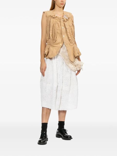 Comme Des Garçons floral-embroidered vest - Neutrals - zdjęcie produktu nr 2