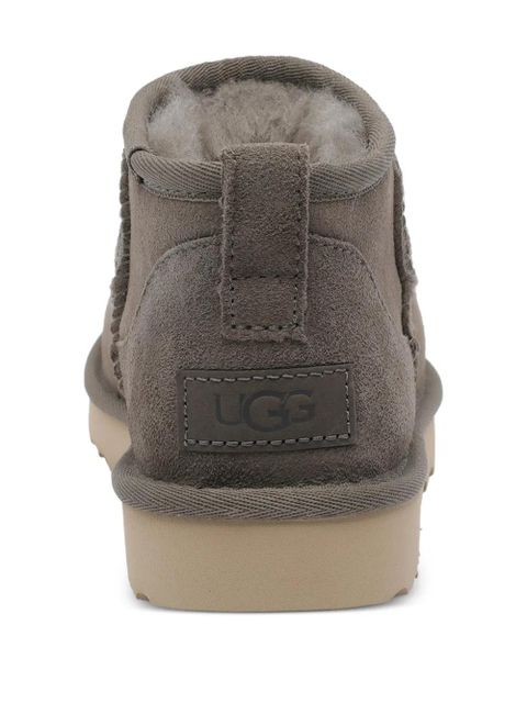UGG Classic Ultra Mini round-toe logo ankle boots - Grey