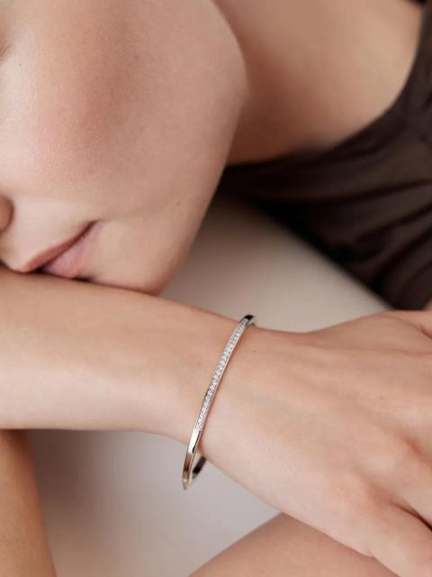 Monica Vinader Essential diamond bangle bracelet - Silver - zdjęcie produktu nr 2