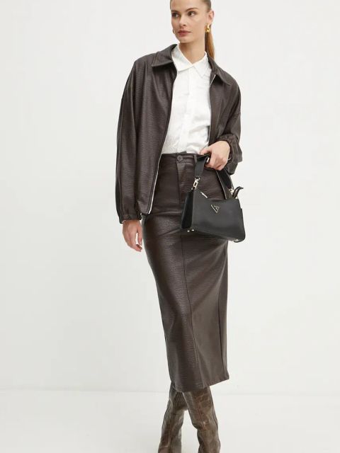 Pinko koszula damska kolor beżowy regular z kołnierzykiem klasycznym 104425 A285