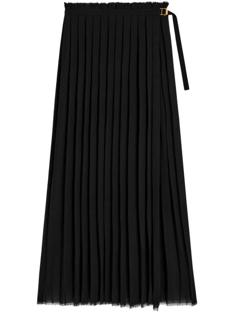 AMI Paris long pleated skirt - Black - zdjęcie produktu nr 1