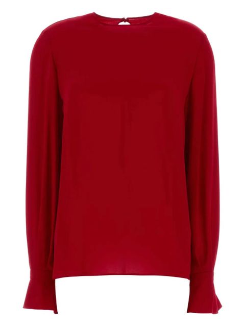Valentino Garavani ruffled georgette blouse - Red - zdjęcie produktu nr 1