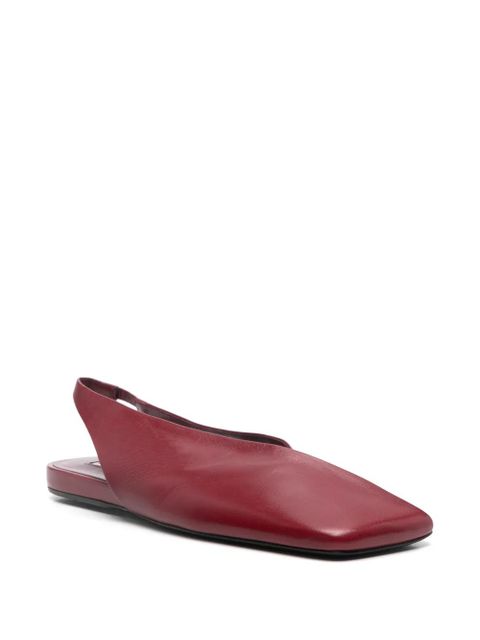 Jil Sander leather ballet flats - Red - zdjęcie produktu nr 2
