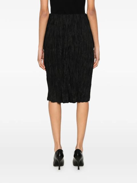 TOTEME crinkled mini skirt - Black