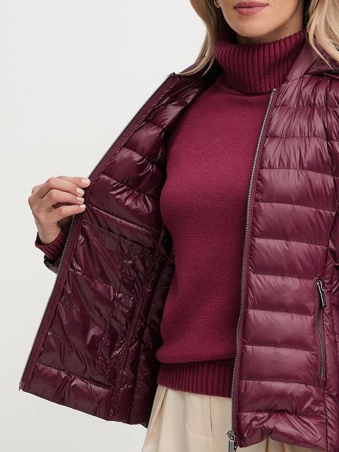 Armani Exchange kurtka puchowa kolor bordowy przejściowa XW001920 AF18757