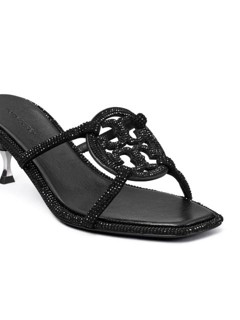 Tory Burch 55mm Miller crystal-embellished sandals - Black - zdjęcie produktu nr 2