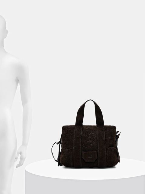 AllSaints torebka skórzana kolor brązowy W615XD