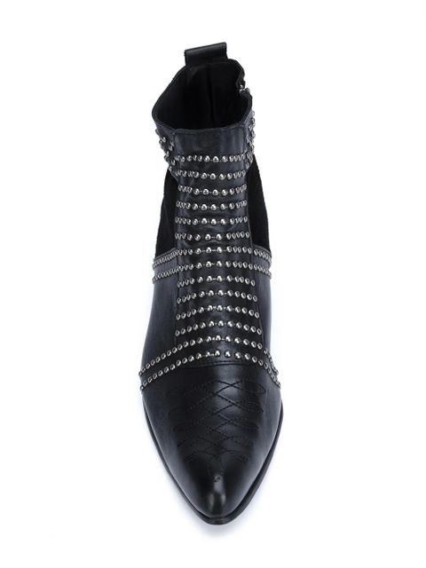 ANINE BING Charlie stud-embellished leather boots - Black