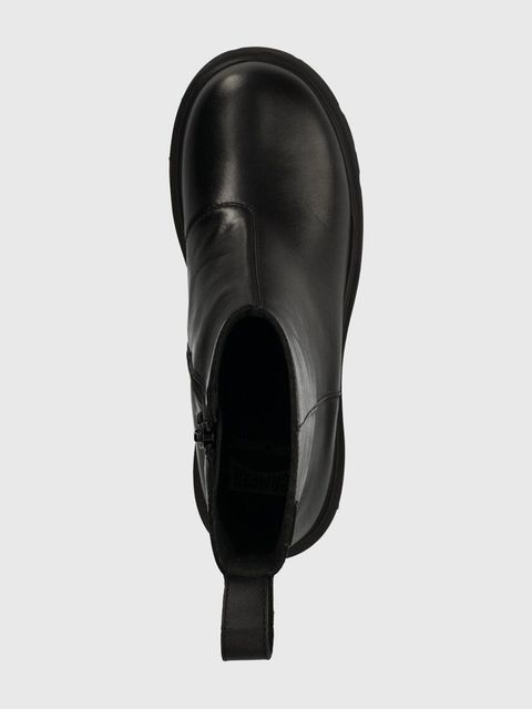 Camper botki skórzane Milah damskie kolor czarny na platformie K400725.001