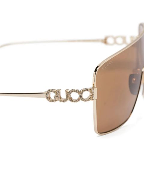 Gucci Eyewear logo-embellished sunglasses - Gold