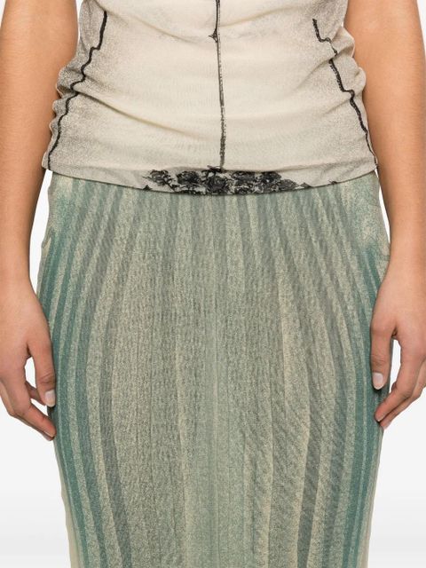Jean Paul Gaultier Spiral maxi skirt - Blue