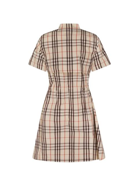 Burberry check shirt mini dress - Neutrals - zdjęcie produktu nr 2