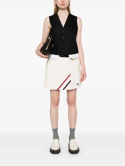 Miu Miu pleated mini skirt - Neutrals - zdjęcie produktu nr 2