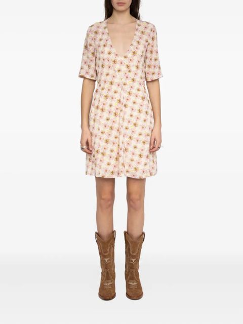 Zadig&Voltaire floral-print mini dress - Neutrals - zdjęcie produktu nr 2