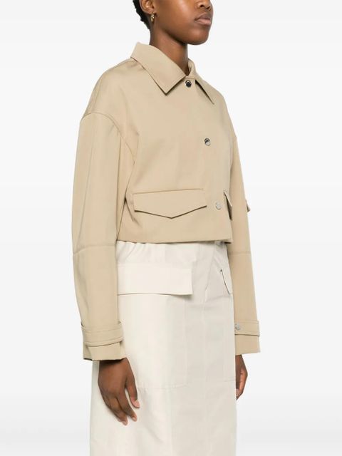 Nanushka Bracha cropped shirt jacket - Neutrals - zdjęcie produktu nr 2