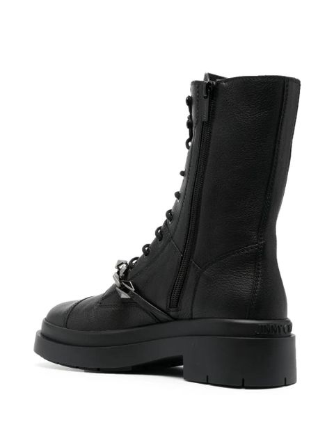 Jimmy Choo Nari grained-texture leather boots - Black - zdjęcie produktu nr 2