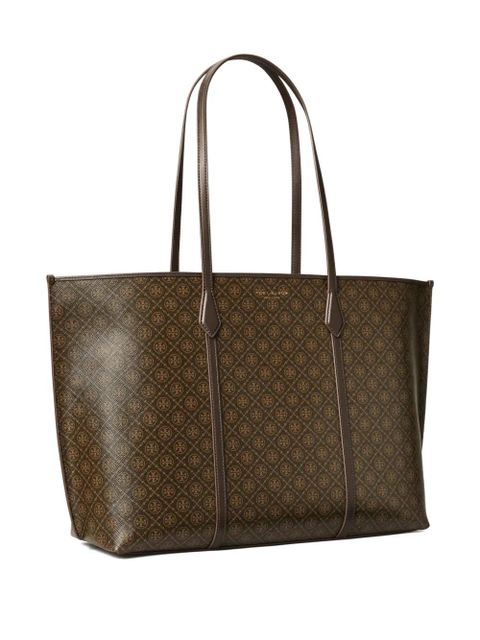 Tory Burch Perry logo pattern tote bag - Brown