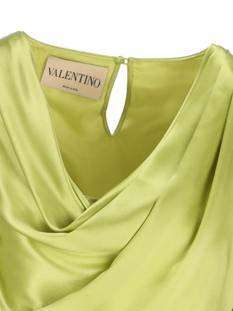 Valentino Garavani draped long-sleeve top - Green