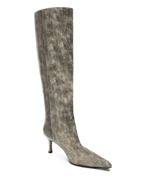 Alexander Wang 65mm Vera tube leather boots - Grey - zdjęcie produktu nr 2
