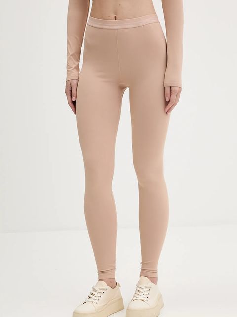 Guess legginsy MATILDE damskie kolor beżowy gładkie O5BB02 K1800