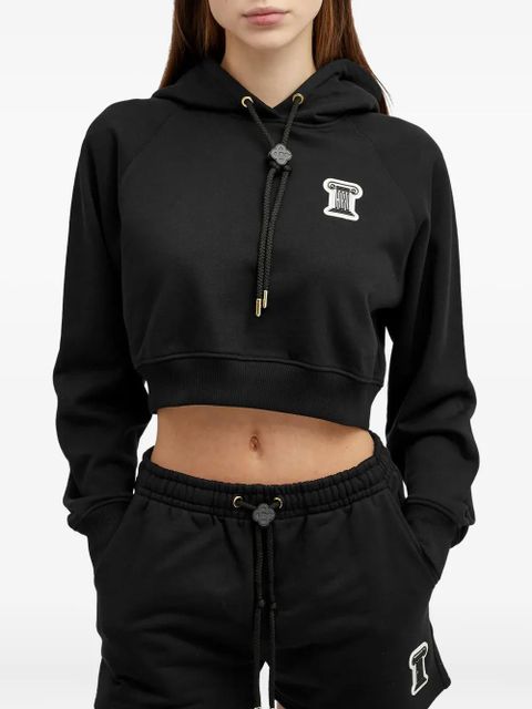 Casablanca column-applique cotton hoodie - Black - zdjęcie produktu nr 2