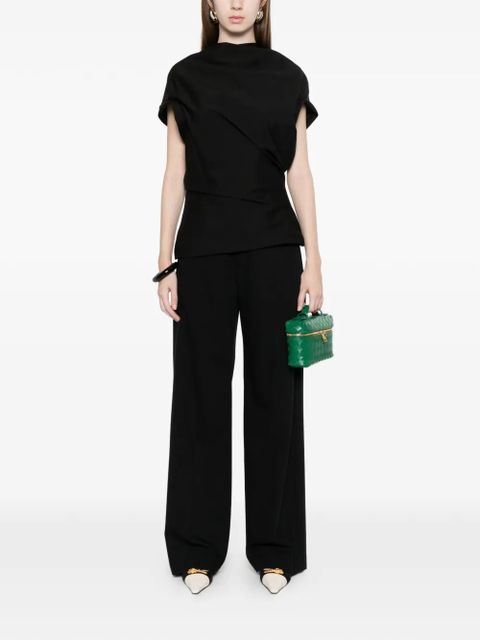 KHAITE Tandie draped blouse - Black - zdjęcie produktu nr 2