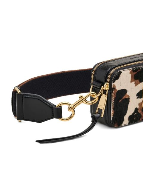 Marc Jacobs Snapshot haircalf-pattern bag - Black